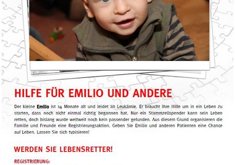 Emilio helfen - Typisierungsaktion der DKMS in Dresden