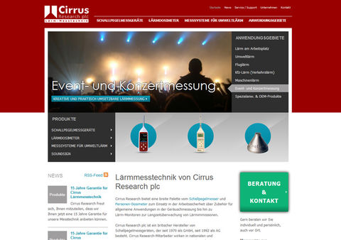 Relaunch Internetauftritt der Cirrus Research Plc