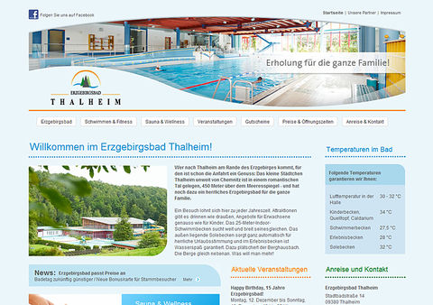 Website Erzgebirgsbad Thalheim