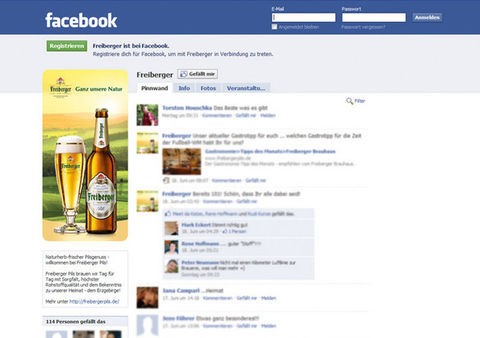 Facebook-Fanpage für Freiberger Brauhaus GmbH