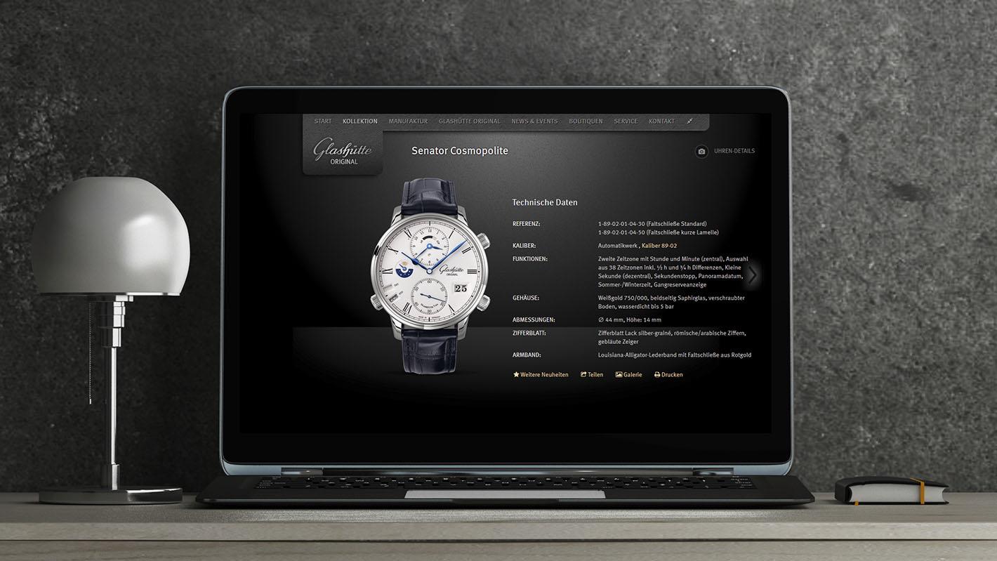 Responsive Website Glashütte Original