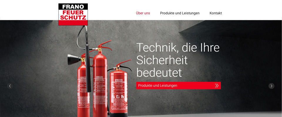 Website und Webdesign Frano Feuerschutz