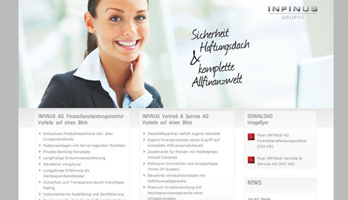 Launch Website Infinus-Gruppe