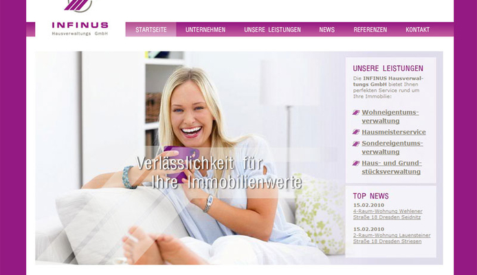 Launch Website Infinus Hausverwaltung