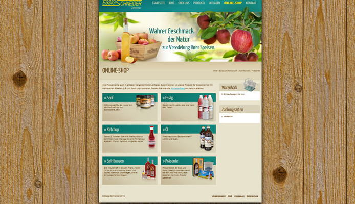 Webshop von Essig Schneider