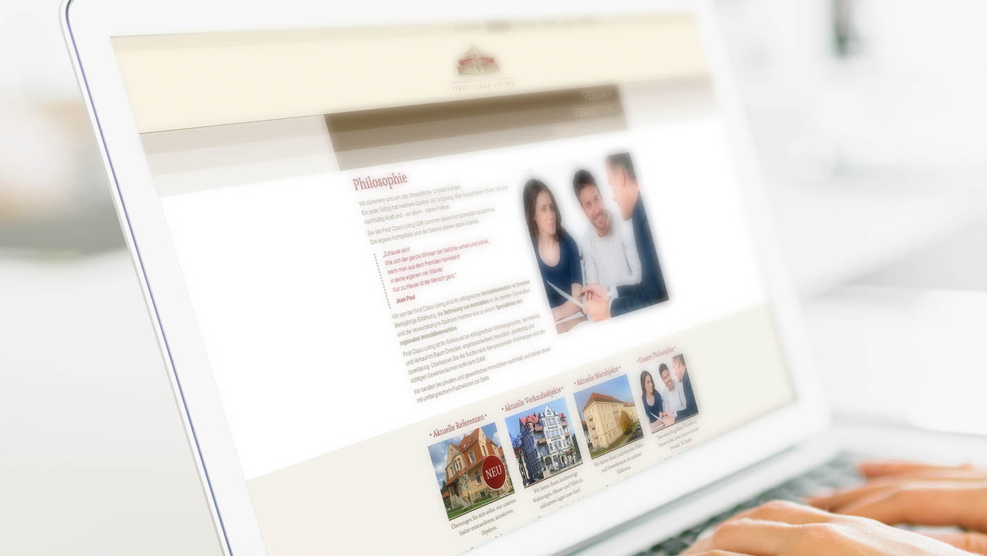 First Class Living website philosophie
