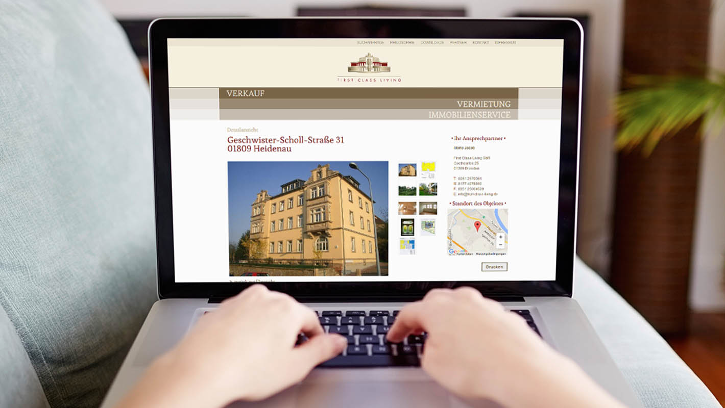 First Class Living website verkauf