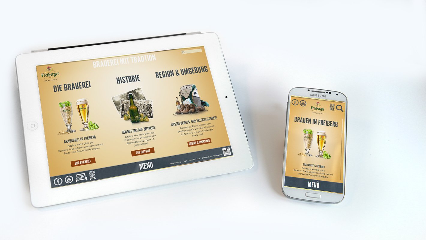 Mobile Website Freiberger Brauhaus