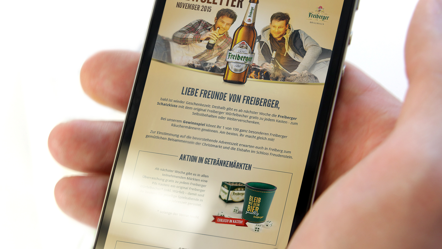 Mobile Website Smartphone Freiberger Brauhaus