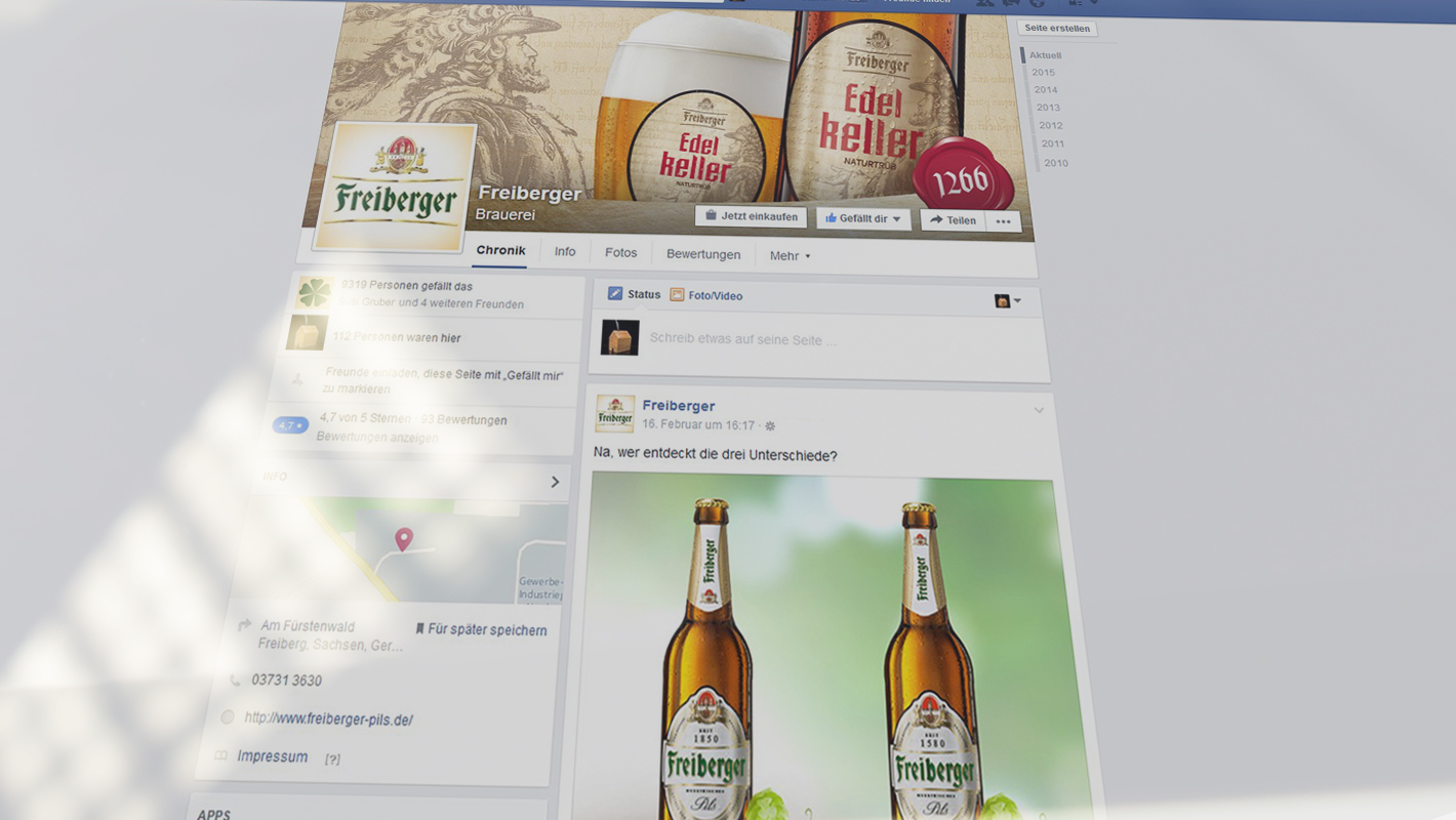 Facebook-Betreuung Freiberger Brauhaus