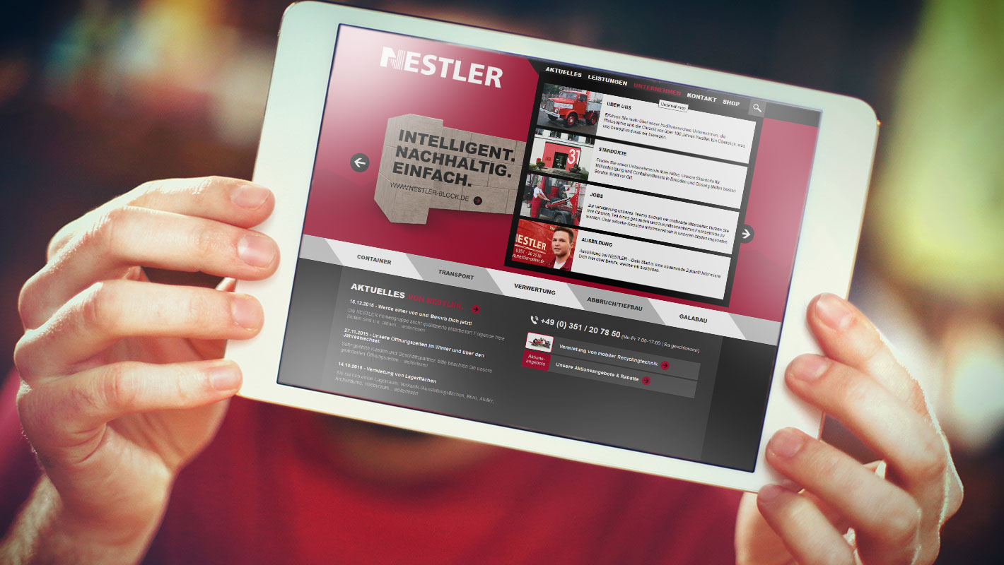 Responsive Webdesign Tablet Nestler
