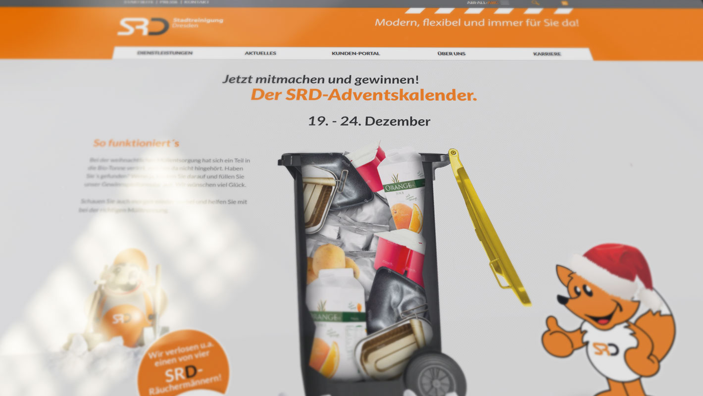 Gewinnspiel Responsive Website Stadtreinigung Dresden