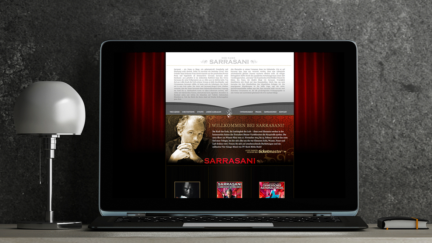 Sarrasani Website Header Effekt