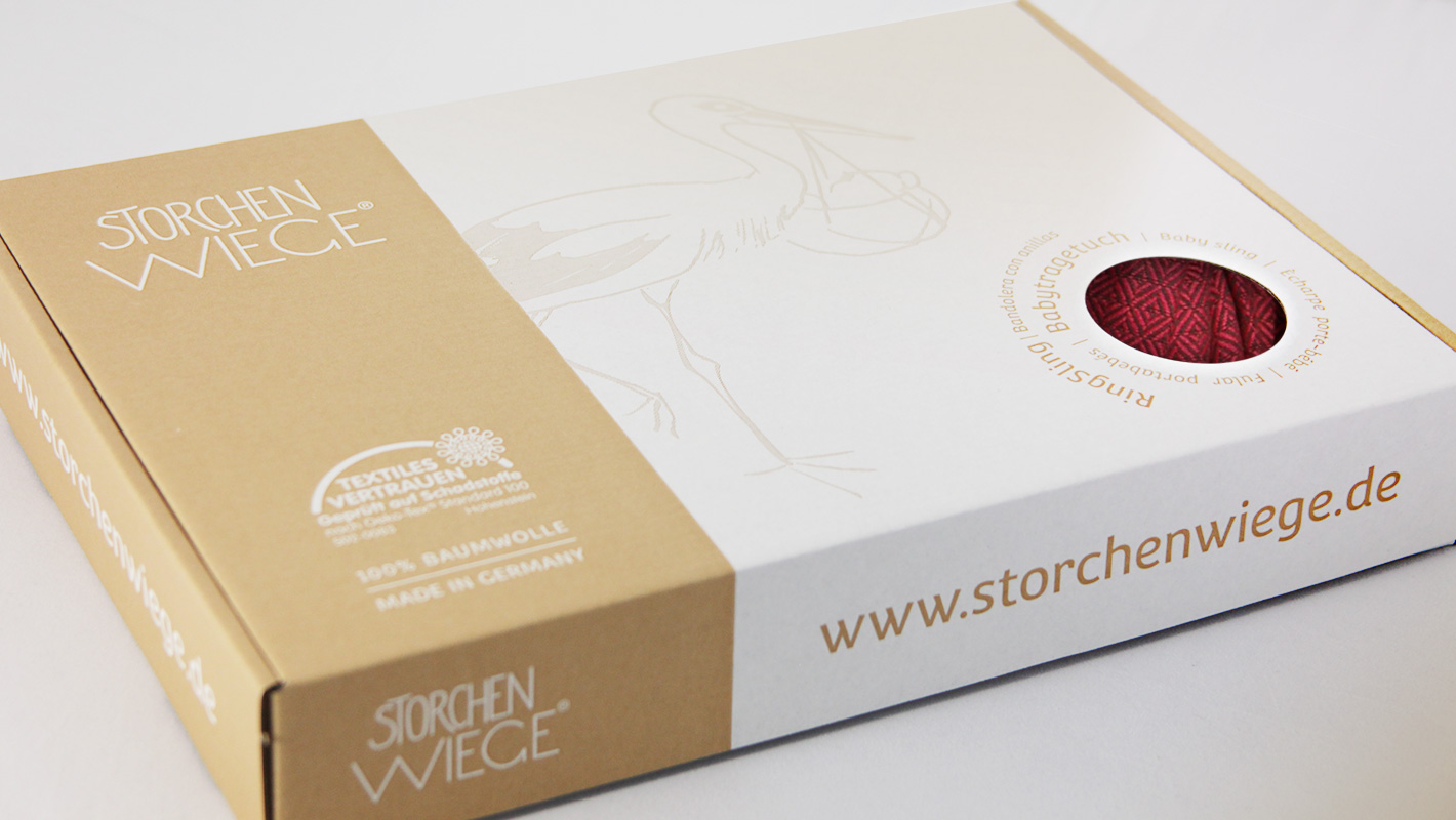 Design Verpackung Storchenwiege