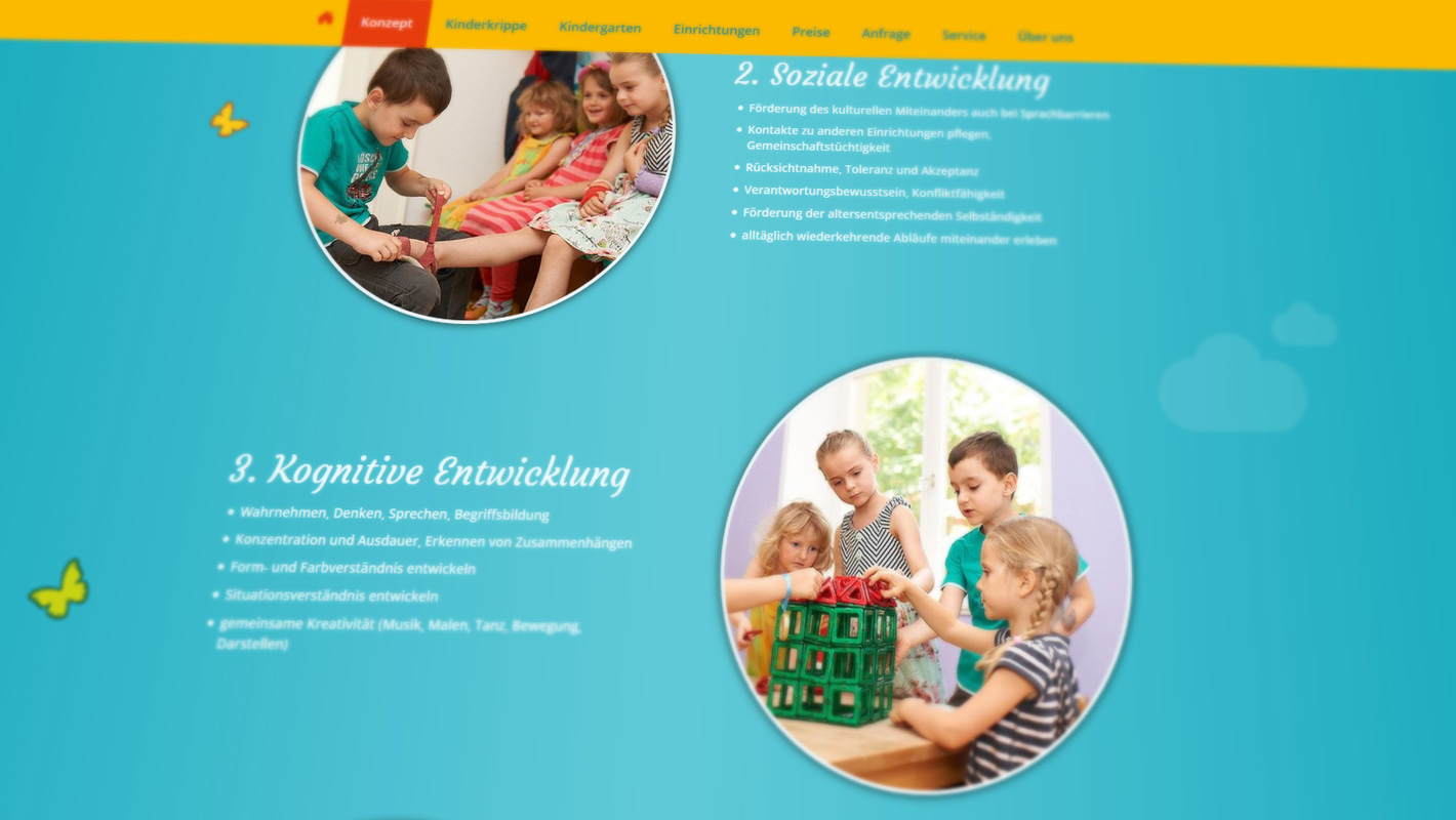 Responsive Website Villa Kindertraum