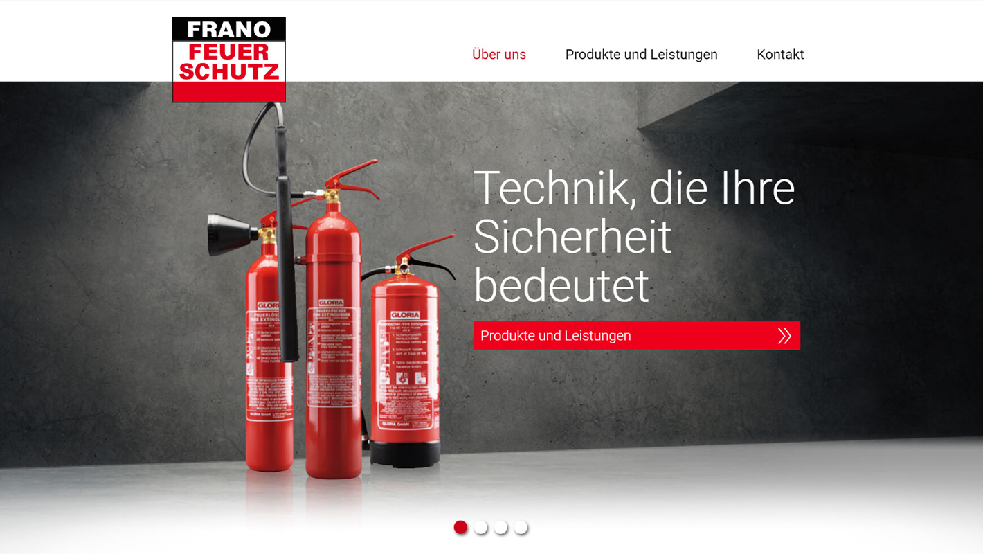 Webdesign und Website Frano Feuerschutz