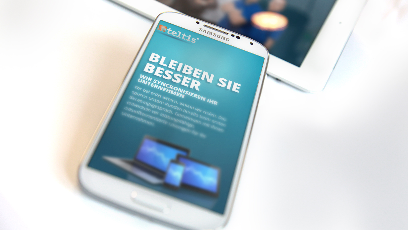 Teltis Responsive Website mobile