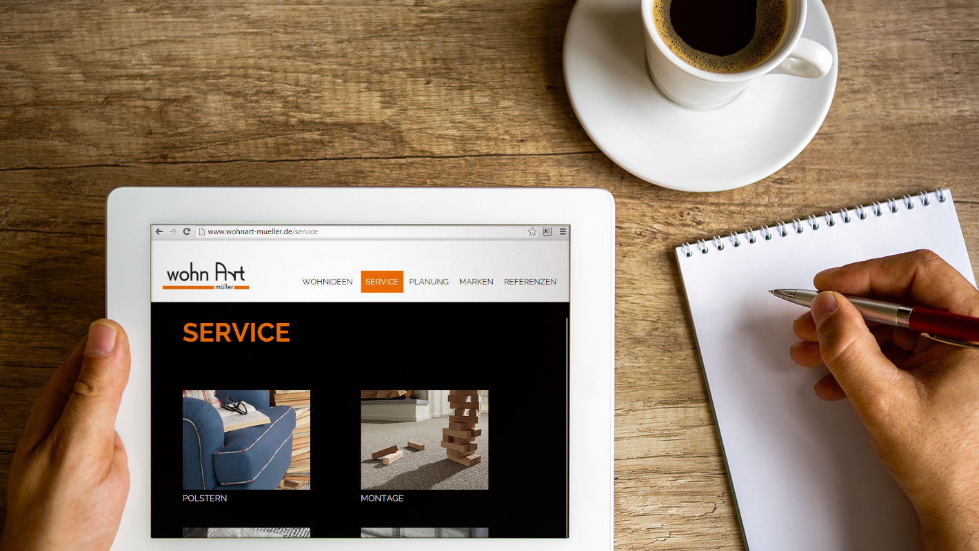 wohn Art müller website responsive service