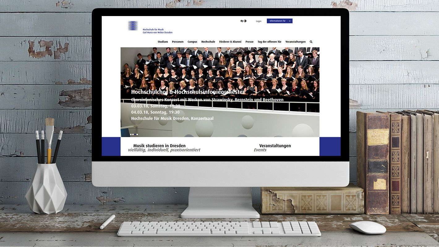 Website CMS Typo3 Hochschule für Musik Dresden